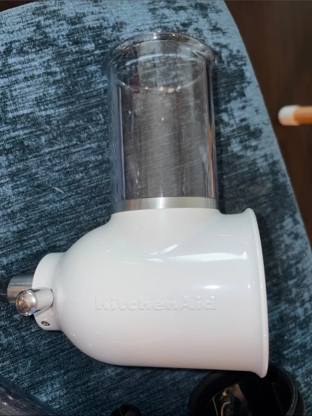 KitchenAid White Rotary Food Processor Attachment with Stainless Drums